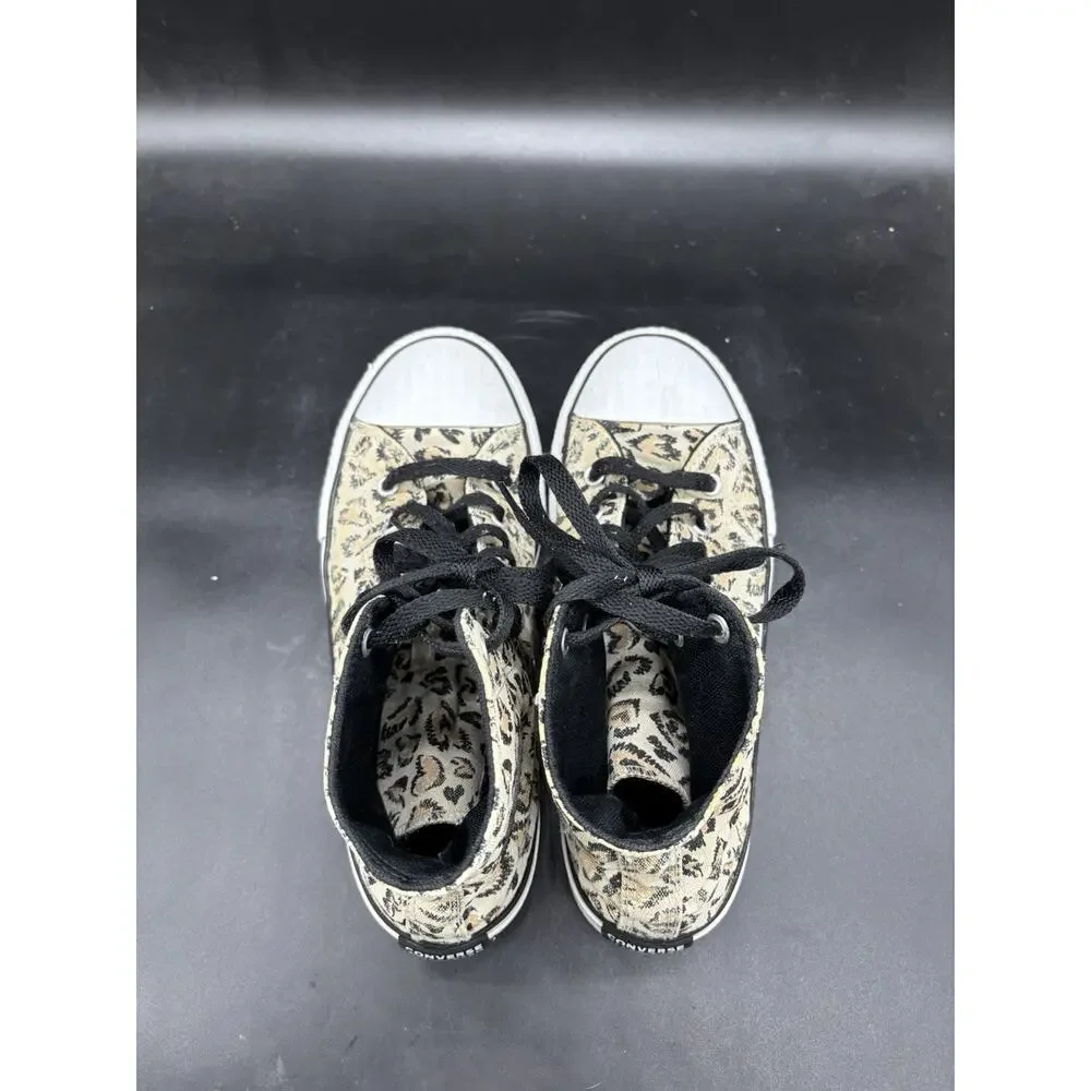 Converse Chuck Taylor All-Star High top Sneaker Junior Size 5 Leopard Print